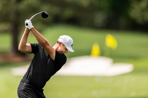 250406 Ludvig Aberg of Sweden during a practice at the range prior to the 2025 Masters Golf Tournament on April 6, 2025 in Augusta. Photo: Petter Arvidson BILDBYRAN kod PA PA1003 golf masters bbeng the masters augusta sverige Copyright: PETTERxARVIDSON BB250406PA011