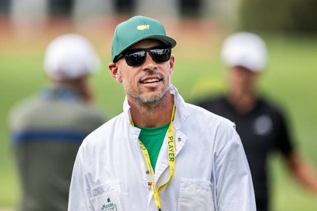 250406 Caddie Joe Skovron during a practice at the range prior to the 2025 Masters Golf Tournament on April 6, 2025 in Augusta. Photo: Petter Arvidson BILDBYRAN kod PA PA1003 golf masters bbeng the masters augusta sverige Copyright: PETTERxARVIDSON BB250406PA042