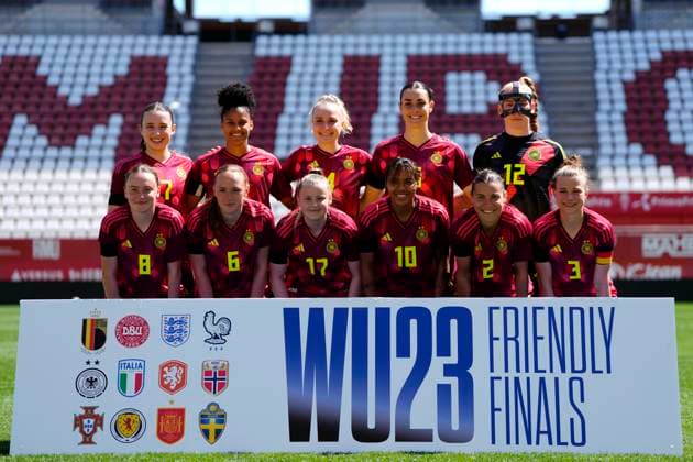 Germany v Norway - Women s Under23 Tournament Final Germany line up prior the Women s Under23 Tournament Final between Germany Women s U23 and Norway Women s U23 at Estadio Enrique Roca on April 7, 2025 in Murcia, Spain. Murcia Spain  Copyright: xJosexBretonx originalFilename:bretonhernandez-germanyv250407_npggo.jpg