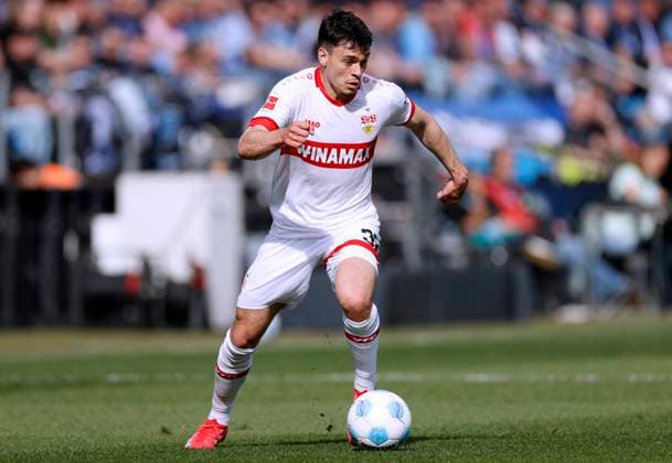 RIEDER Fabian Team VfB Stuttgart DFL Fussball Bundesliga Saison 2024 - 2025 BL Spiel VfL Bochum - VfB Stuttgart 0 : 4 am 05.04. 2025 in Bochum DFL REGULATIONS PROHIBIT ANY USE OF PHOTOGRAPHS as IMAGE SEQUENCES and or QUASI-VIDEO Copyright: xLacixPerenyix