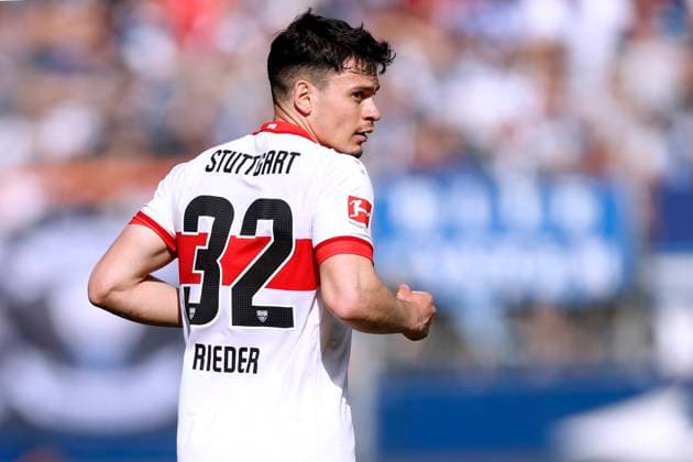 RIEDER Fabian Team VfB Stuttgart DFL Fussball Bundesliga Saison 2024 - 2025 BL Spiel VfL Bochum - VfB Stuttgart 0 : 4 am 05.04. 2025 in Bochum DFL REGULATIONS PROHIBIT ANY USE OF PHOTOGRAPHS as IMAGE SEQUENCES and or QUASI-VIDEO Copyright: xLacixPerenyix