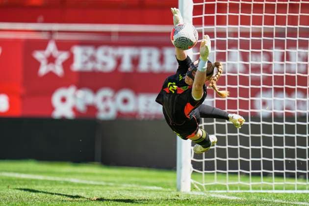 Germany v Norway - Women s Under23 Tournament Final Laura Dick of Germany and TSG 1899 Hoffenheim makes a save during the shoot-out penalty during the Women s Under23 Tournament Final between Germany Women s U23 and Norway Women s U23 at Estadio Enrique Roca on April 7, 2025 in Murcia, Spain. Murcia Spain  Copyright: xJosexBretonx originalFilename:bretonhernandez-germanyv250407_nptyP.jpg