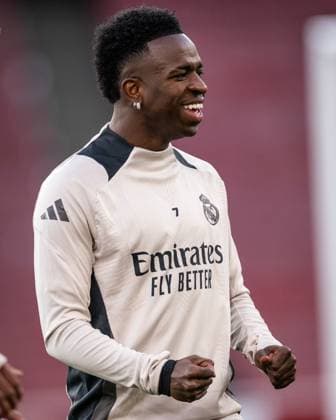 Real Madrid training session Vini Jr in action during the training session at the Emirates stadium, in London, UK, today April 7, 2025. Copyright: xx 0L3A2383