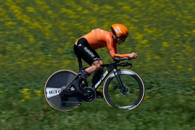 64th Itzulia Basque Country 2025 - Stage 1 Jon Aberasturi of Euskaltel-Euskadi competes during the 64th Itzulia Basque Country 2025, Stage 1 a 16,5km individual time trial stage from Vitoria-Gasteiz Ð Baskonia-Alaves UCIWT at Vitoria on April 7, 2025, in Vitoria, Spain. Vitoria Vitoria Basque Country Spain 0006RL_ITZ2K25__L1_8929 Copyright: xRicardoxLarreinax