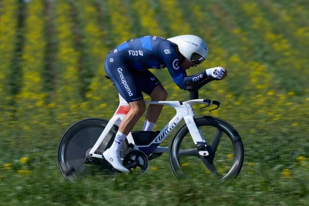 64th Itzulia Basque Country 2025 - Stage 1 Clement Davy of Groupama-FDJ competes during the 64th Itzulia Basque Country 2025, Stage 1 a 16,5km individual time trial stage from Vitoria-Gasteiz Ð Baskonia-Alaves UCIWT at Vitoria on April 7, 2025, in Vitoria, Spain. Vitoria Vitoria Basque Country Spain 0130RL_ITZ2K25__L1_3651 Copyright: xRicardoxLarreinax