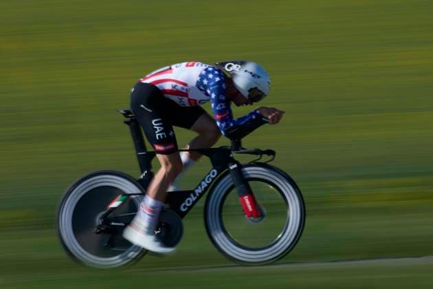 64th Itzulia Basque Country 2025 - Stage 1 Brandon McNulty of UAE Emirates-XRG competes during the 64th Itzulia Basque Country 2025, Stage 1 a 16,5km individual time trial stage from Vitoria-Gasteiz Ð Baskonia-Alaves UCIWT at Vitoria on April 7, 2025, in Vitoria, Spain. Vitoria Vitoria Basque Country Spain 0168RL_ITZ2K25__L1_5043 Copyright: xRicardoxLarreinax