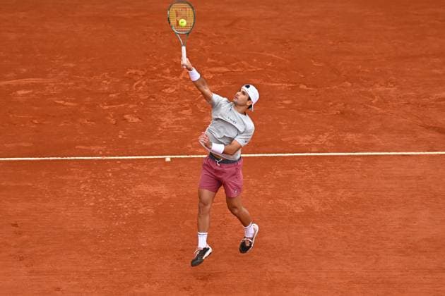 Monaco Tennis Rolex Masters - Monaco Marcos Giron (USA) at the Tennis Monaco Rolex Masters in Monte Carlo, on April, 7, 2025. Photo by Corinne Dubreuil ABACAPRESS.COM Monaco Monaco  Copyright: xDubreuilxCorinne ABACAx