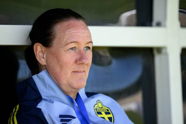 250408 Annelie NorÃ n, Head coach of Sweden ahead of the UEFA Women s Under-19 EURO Qualifier, EM, Europameisterschaft football match between Italy and Sweden on April 8, 2025 in Forli. Photo: Cristiano Mazzi BILDBYRAN kod XY XY0057 fotboll football soccer fotball f19 landslag em-kval euro qualifier italy sverige sweden dam bbeng Copyright: CRISTIANOxMAZZI BB250408BB369