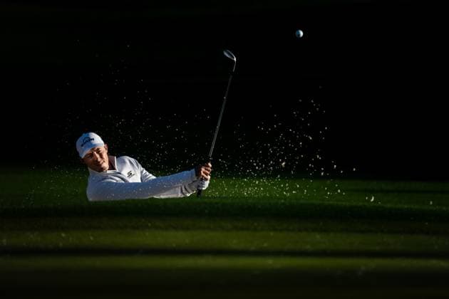 250408 Matthew Fitzpatrick of England during a practice round prior to the 2025 Masters Golf Tournament on April 8, 2025 in Augusta. Photo: Petter Arvidson BILDBYRAN kod PA PA1005 golf masters bbeng the masters augusta Copyright: PETTERxARVIDSON BB250408PA001