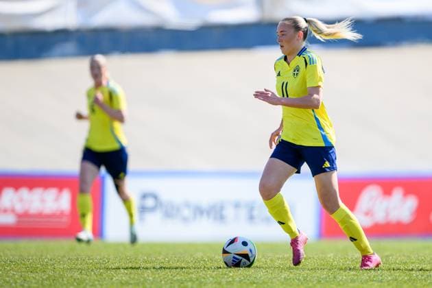 250408 Ida Björnberg of Sweden during the UEFA Women s Under-19 EURO Qualifier, EM, Europameisterschaft football match between Italy and Sweden on April 8, 2025 in Forli. Photo: Cristiano Mazzi BILDBYRAN kod XY XY0057 fotboll football soccer fotball f19 landslag em-kval euro qualifier italy sverige sweden dam bbeng Copyright: CRISTIANOxMAZZI BB250408BB436