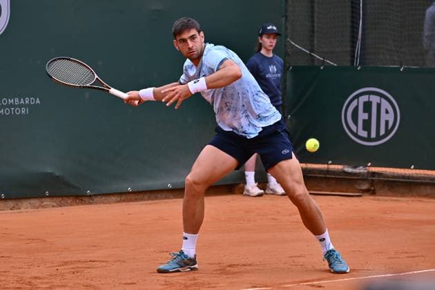 Atkinson Monza Open 2025 Enrico dalla Valle of Italy participates in the ATP, Tennis Herren Challenger Atkinson Monza Open 2025 at Villa Reale Tennis in Monza, Italy, on April 8, 2023. Monza Italy  Copyright: xMichelexMaravigliax originalFilename:maraviglia-tennisat250408_npaBF.jpg