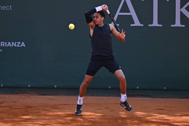 Atkinson Monza Open 2025 Paul Jubb of Great Britain participates in the ATP, Tennis Herren Challenger Atkinson Monza Open 2025 at Villa Reale Tennis in Monza, Italy, on April 8, 2023. Monza Italy  Copyright: xMichelexMaravigliax originalFilename:maraviglia-tennisat250408_npzok.jpg