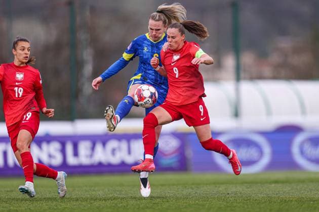 Fußball, Frauen, Nations League, Bosnien-Herzegowina - Polen 08.04.2025 ZENICA, BOSNIA I HERZEGOWINA PILKA NOZNA KOBIET ( WOMEN S FOOTBALL) LIGA NARODOW UEFA KOBIET ( NATION S WOMENS UEFA LEAGUE 2025 ) MECZ BOSNIA I HERZEGOWINA - POLSKA ( BOSNA AND HERZEGOVINA - POLAND ) NZ EWA PAJOR FOTO LUKASZ GROCHALA CYFRASPORT NEWSPIX.PL --- Newspix.pl  20250408CSLG0109