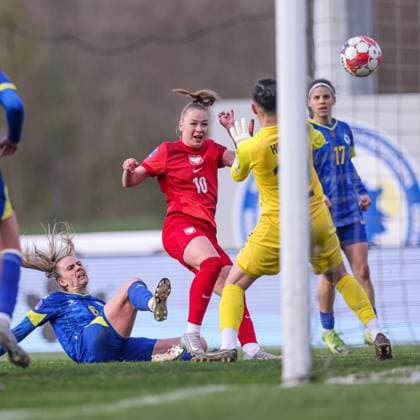 Fußball, Frauen, Nations League, Bosnien-Herzegowina - Polen 08.04.2025 ZENICA, BOSNIA I HERZEGOWINA PILKA NOZNA KOBIET ( WOMEN S FOOTBALL) LIGA NARODOW UEFA KOBIET ( NATION S WOMENS UEFA LEAGUE 2025 ) MECZ BOSNIA I HERZEGOWINA - POLSKA ( BOSNA AND HERZEGOVINA - POLAND ) NZ WERONIKA ZAWISTOWSKA RADOSC BRAMKA GOL FOTO LUKASZ GROCHALA CYFRASPORT NEWSPIX.PL --- Newspix.pl  20250408CSLG0201