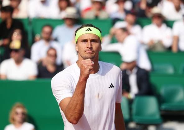 Rolex Monte-Carlo Masters PHOTOPQR NICE MATIN Dylan Meiffret ; Monaco ; 08 04 2025 ; 1ers tours du Rolex Monte-Carlo Masters. ICI : Match entre Alexander Zverev et Matteo Berrettini. L italien remporte le match ICI : Alexander Zverev Rolex Monte-Carlo Masters at Monte-Carlo Country Club on April 8, 2025 Monaco France  Copyright: xPHOTOPQR NICExMATIN MAXPPPxDylanxMeiffretx 20250408NIM9704 20250408NIM9704