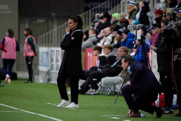 Coach Alexandra Szarvasof Hungary the UEFA WomenÂ s Nations League match between Finland and Hungary at the Tammela Stadion on 8th April 2025 in Tampere, Finland. (Kalle Parkkinen Newspix24)  Copyright: xKALLExPARKKINENx _KP96090