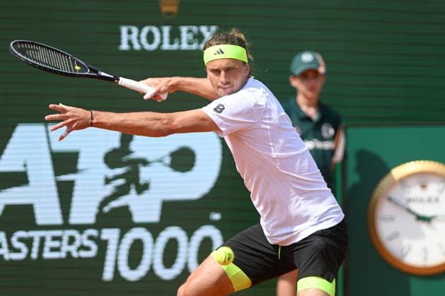 ALEXANDER ZVEREV, Germania, Monte Carlo Masters 2025, Berrettini vs Zverev, 6-2 3-6 5-7 , 08-04-2025, Azione, Action, Single shot TENNIS MONTE CARLO MASTERS 2025