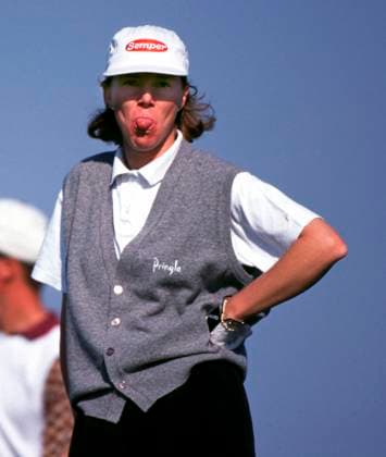 Archivbilder der Woche SPORT KW15 970613 Photo Mark Newcombe THE OXFORDSHIRE GC. UK HELEN ALFRESSON sticks her tongue out at the photographer Copyright: xMARKxNEWCOMBE VISIONSxINxGOLFx