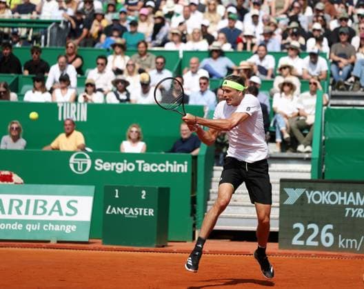 Rolex Monte-Carlo Masters PHOTOPQR NICE MATIN Dylan Meiffret ; Monaco ; 08 04 2025 ; 1ers tours du Rolex Monte-Carlo Masters. ICI : Match entre Alexander Zverev et Matteo Berrettini. L italien remporte le match ICI : Zverev Rolex Monte-Carlo Masters at Monte-Carlo Country Club on April 8, 2025 Monaco France  Copyright: xPHOTOPQR NICExMATIN MAXPPPxDylanxMeiffretx 20250408NIM9841 20250408NIM9841
