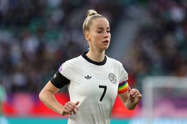 Deutschland - Schottland, DFB Frauen Wolfsburg, 08.04.2025, Fussball, UEFA Women s Nations League 2025, Deutschland - Schottland, Gulia Gwinn (Deutschland) Wolfsburg