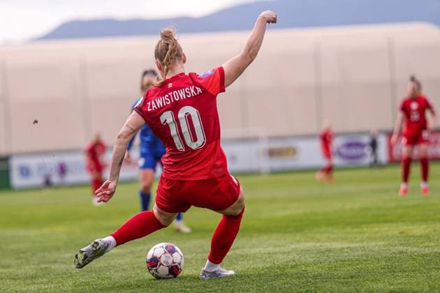 Fußball, Frauen, Nations League, Bosnien-Herzegowina - Polen 08.04.2025 ZENICA, BOSNIA I HERZEGOWINA PILKA NOZNA KOBIET ( WOMEN S FOOTBALL) LIGA NARODOW UEFA KOBIET ( NATION S WOMENS UEFA LEAGUE 2025 ) MECZ BOSNIA I HERZEGOWINA - POLSKA ( BOSNA AND HERZEGOVINA - POLAND ) NZ WERONIKA ZAWISTOWSKA FOTO LUKASZ GROCHALA CYFRASPORT NEWSPIX.PL --- Newspix.pl  20250408CSLG0314