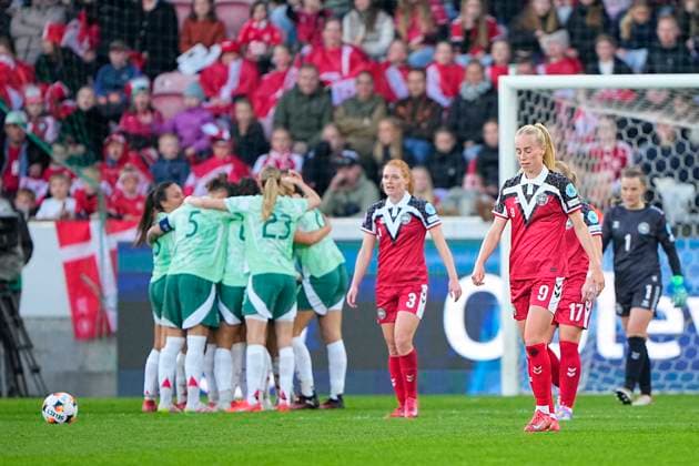 UEFA Women s Nations League: Denmark - Italy Italy s players celebrate the second goal scored by Lucia Di Guglielmo during the UEFA Women s Nations League match between Denmark and Italy at MCH Arena in Herning on Tuesday, April 8, 2025. (Photo: Bo Amstrup Scanpix 2025) , Herning Denmark Copyright: BoxAmstrupx spdk20250408-193739-L