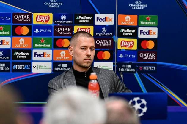 Waldemar Anton 3 (Borussia Dortmund), Pressekonferenz vor FC Barcelona, Barca vs. Borussia Dortmund, Fussball, Champions League, Achtelfinale, 08.04.2025 Barcelona Katalonien Spanien