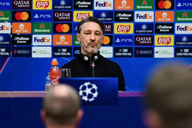 Cheftrainer Niko Kovac (Borussia Dortmund), Pressekonferenz vor FC Barcelona, Barca vs. Borussia Dortmund, Fussball, Champions League, Achtelfinale, 08.04.2025 Barcelona Katalonien Spanien