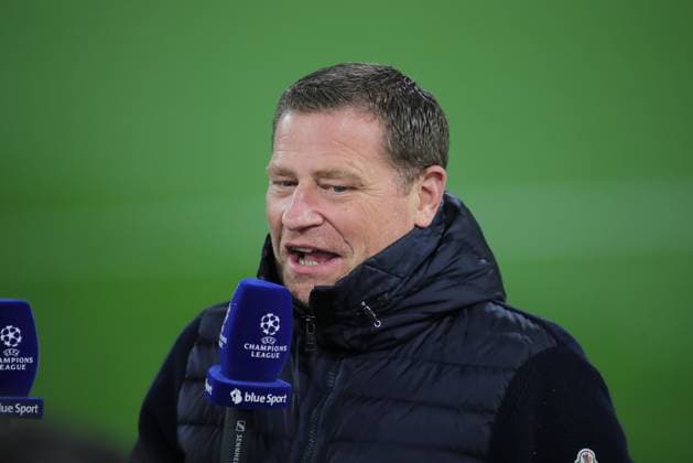 Fussball, Herren, Champions League, Saison 2024 2025, FC Bayern München - Inter Mailand, Viertelfinale Hinspiel,Allianz Arena Max Eberl, Sportvorstand (FC Bayern München) beim Interview