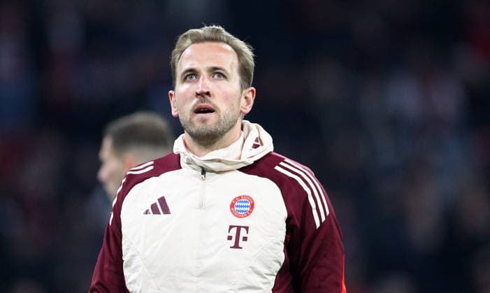Kane , Bayern München-Inter Mailand, UEFA Champions League Viertelfinale , Fußball , in der Allianz Arena Stadion , München , Bayern , Deutschland . April 08, 2025 . Photo by: Davide Elias Ipa Photo Pressefoto DENL Copyright: xDavidexEliasx