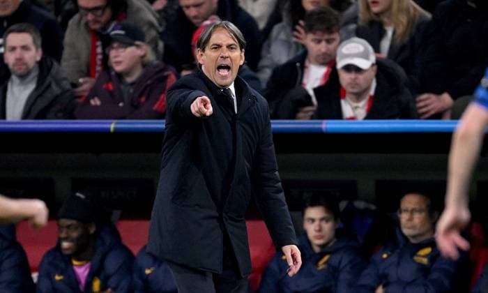 FUSSBALL CHAMPIONS LEAGUE SAISON 2024 2025 Viertelfinal Hinspiel FC Bayern Muenchen - Inter Mailand 08.04.2025 Trainer Simone Inzaghi (Inter Mailand)