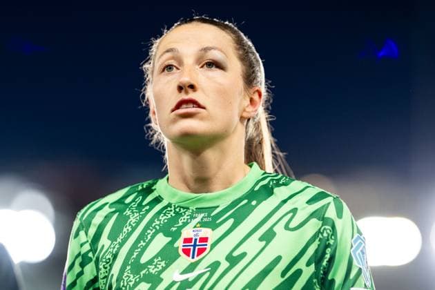 250408 Goalkeeper Cecilie Fiskerstrand of Norway after the UEFA Women™s Nations League football match between Norway and France on April 8, 2025 in Oslo. Photo: Vegard Grott BILDBYRAN kod VG VG0749 bbeng fotboll football soccer fotball nations league landskamp norge norway dam frankrike france uefa womens nations league Copyright: VEGARDxGRoTT BB250408VG066