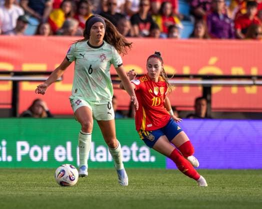 April 8, 2025, Vigo, Guimaraes, Spain: ANDREIA JACINTO from Portugal(W) seen on action during the UEFA Woman Nations League 2024 25 match between Spain(W) and Portugal(W) at Balaidos Stadium on April 8, 2025 in Vigo, Spain.Final score: Spain(W) 7 - 1 Portugal Vigo Spain - ZUMAl192 20250408_zsp_l192_034 Copyright: xMiguelxLemosx