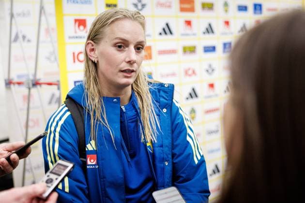250408 Stina Blackstenius of Sweden in the mixed zone after the UEFA Women s Nations League football match between Sweden and Wales on April 8, 2025 in Gothenburg. Photo: Michael Erichsen BILDBYRAN COP 89 MI0812 fotboll football soccer fotball nations league uefa womens nations league sverige sweden wales dam bbeng Copyright: MICHAELxERICHSEN BB250408MI064