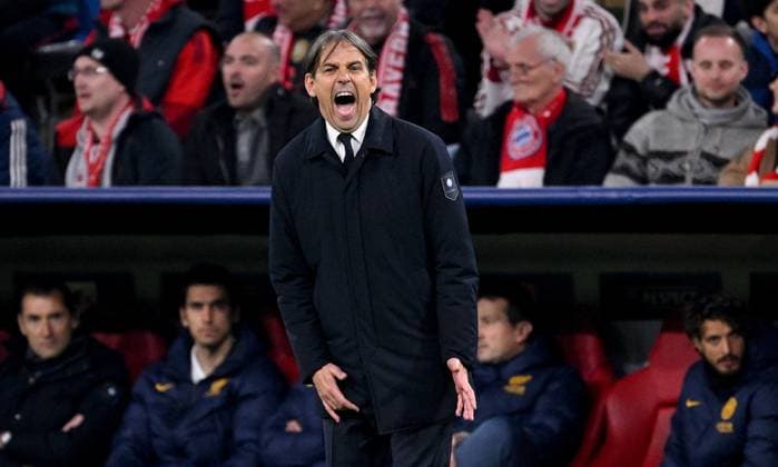FUSSBALL CHAMPIONS LEAGUE SAISON 2024 2025 Viertelfinal Hinspiel FC Bayern Muenchen - Inter Mailand 08.04.2025 Trainer Simone Inzaghi (Inter Mailand)