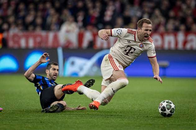 FOOTBALL : UEFA Champions League, FC Bayern Munich - Inter Milan, quarter-final, first leg, Allianz Arena. 08 04 2025 Harry Kane 9  Copyright: xelyxandroxcegarrax