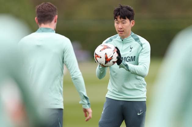 Tottenham Hotspur Training 09 April 2025, Enfield - Tottenham Hotspur Training - Son Heung-Min of Tottenham Hotspur - Photo: Charlotte Wilson Offside. Enfield UK Copyright: xCharlottexWilsonx xOffsidexOffside