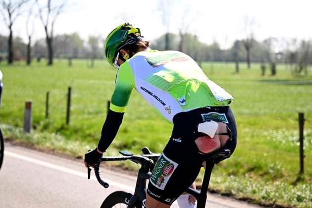 Scheldeprijs 2025 cycling race SCHOTEN, BELGIUM - APRIL 09 : Reynders Jens (BEL) of Wagner Bazin WB during the Men Elite UCI 1.Pro 113th Flanders Classics Scheldeprijs cycling race with start in Terneuzen and finish in Schoten (205,2 km) on April 09, 2025 in Schoten, Belgium, 09 04 2025 ( Motordriver Guy De Vuyst & Schoten Belgium  Copyright: xTomasxSiskx