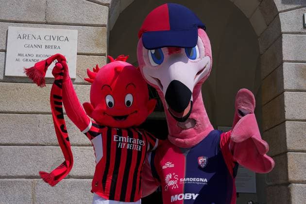 the mascotte during the Primavera Italy Cup final soccer match between Milan and Cagliari at Arena Civica Gianni Brera in Milan , North Italy - Wednesday April 09 , 2025 . - Soccer .  Copyright: xSpada LaPressex