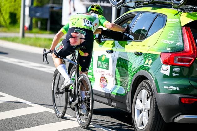 Belgian Jens Reynders of Wagner Bazin WB pictured in action during the men s race of the 113th edition of the Scheldeprijs one day cycling event, 202,8 km from Terneuzen, the Netherlands to Schoten, Belgium on Wednesday 09 April 2025. TOM GOYVAERTS TomxGoyvaerts  x120387706x