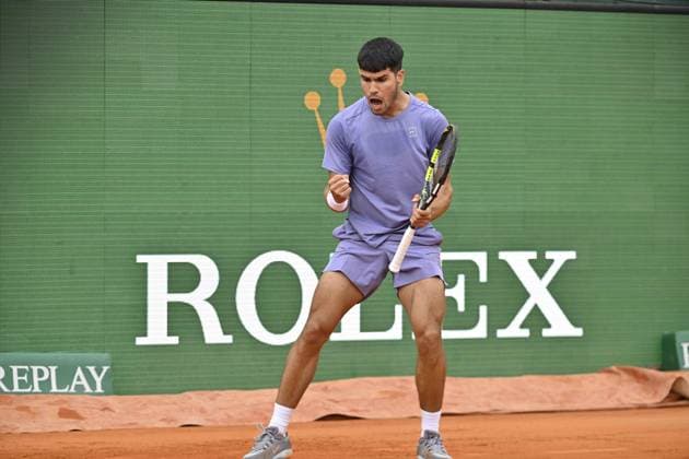 Tennis : Rolex Monte Carlo Masters 2025 - ATP, Tennis Herren - 08 04 2025 Tennis : Rolex Monte Carlo Masters 2025 - Atp - Carlos Alcaraz Monaco  Copyright: xChryslenexCaillaudx