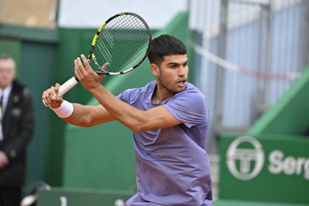 Tennis : Rolex Monte Carlo Masters 2025 - ATP, Tennis Herren - 08 04 2025 Tennis : Rolex Monte Carlo Masters 2025 - Atp - Carlos Alcaraz Monaco  Copyright: xChryslenexCaillaudx