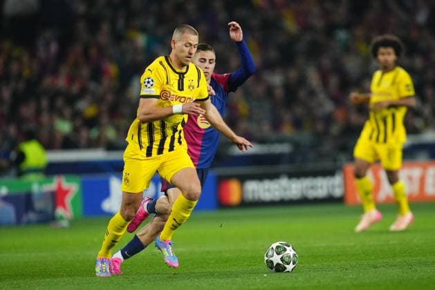 Barcelona, Spain, Season 2024 2025, UEFA Champions League, Quarter-Finals, first leg, FC Barcelona, Barca v Borussia Dortmund, Lluis Companys Stadium, 9 April 2025 Copyright: xBaguxBlancox xPressinphotox