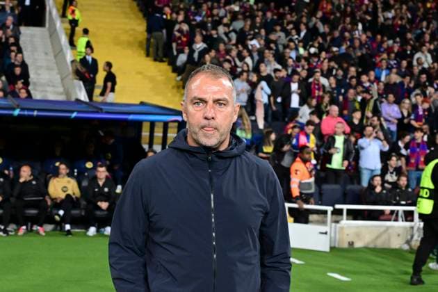 Chef-Trainer Hans-Dieter Hansi Flick FC Barcelona, Barca , FC Barcelona vs. Borussia Dortmund, Fussball, Champions League, Viertelfinale, 09.04.2025 Barcelona Katalonien Spanien