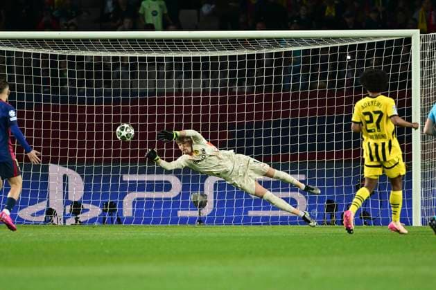 Gregor Kobel 1 (Borussia Dortmund), FC Barcelona, Barca vs. Borussia Dortmund, Fussball, Champions League, Viertelfinale, 09.04.2025 Barcelona Katalonien Spanien