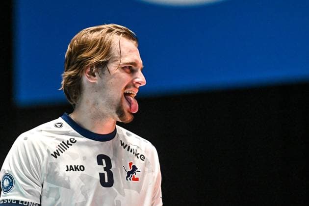 GER, VBL, VfB Friedrichshafen vs SVG Lüneburg 09.04.2025, Spacetech Arena, Friedrichshafen, GER, VBL, VfB Friedrichshafen vs SVG Lüneburg, im Bild Michael Wright (Lueneburg, 3)