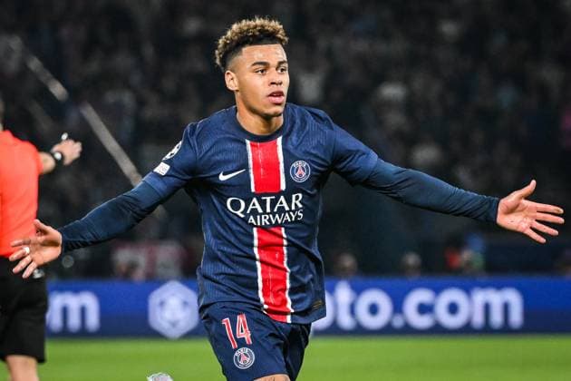 Sport Bilder des Tages April 9, 2025, Paris, France, France: Desire DOUE of PSG celebrates his goal during the UEFA Champions League match between Paris Saint-Germain and Aston Villa at Parc des Princes Stadium on April 09, 2025 in Paris, France. Paris France - ZUMAm308 20250409_zsp_m308_003 Copyright: xMatthieuxMirvillex