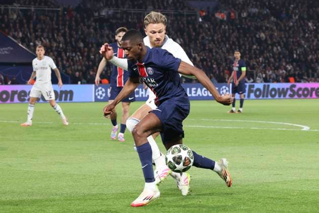 FOOTBALL : Paris Saint Germain Vs Aston Villa - Ligue des Champions - 09 04 2025 Ousmane Dembele (PSG) ParisFrance  Copyright: xMichtofx