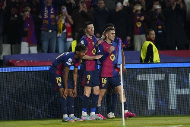 Barcelona, Spain, Season 2024 2025, UEFA Champions League, Quarter-Finals, first leg, FC Barcelona, Barca v Borussia Dortmund, Lluis Companys Stadium, 9 April 2025 Copyright: xSergioxRuizx xPressinphotox