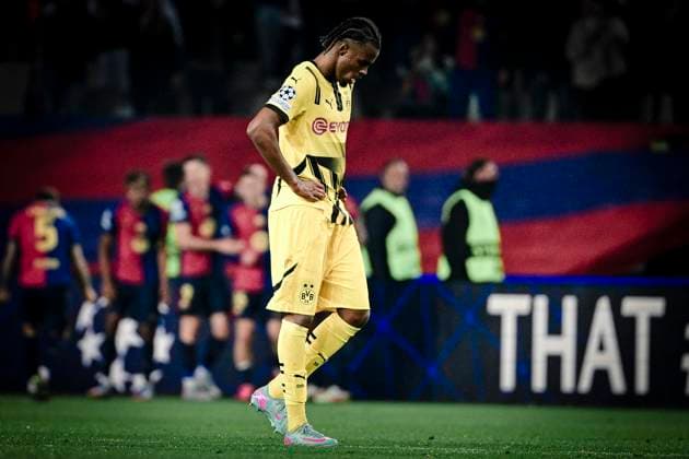 Carney Chukwuemeka 17 (Borussia Dortmund), FC Barcelona, Barca vs. Borussia Dortmund, Fussball, Champions League, Viertelfinale, 09.04.2025 Barcelona Katalonien Spanien